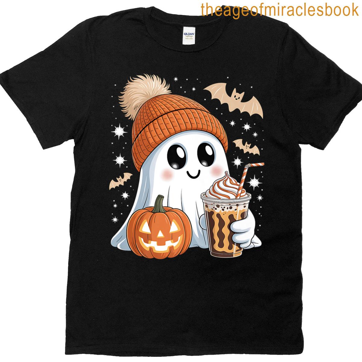 Cute Halloween Ghost Drink Pumpkin Premium T-shirt