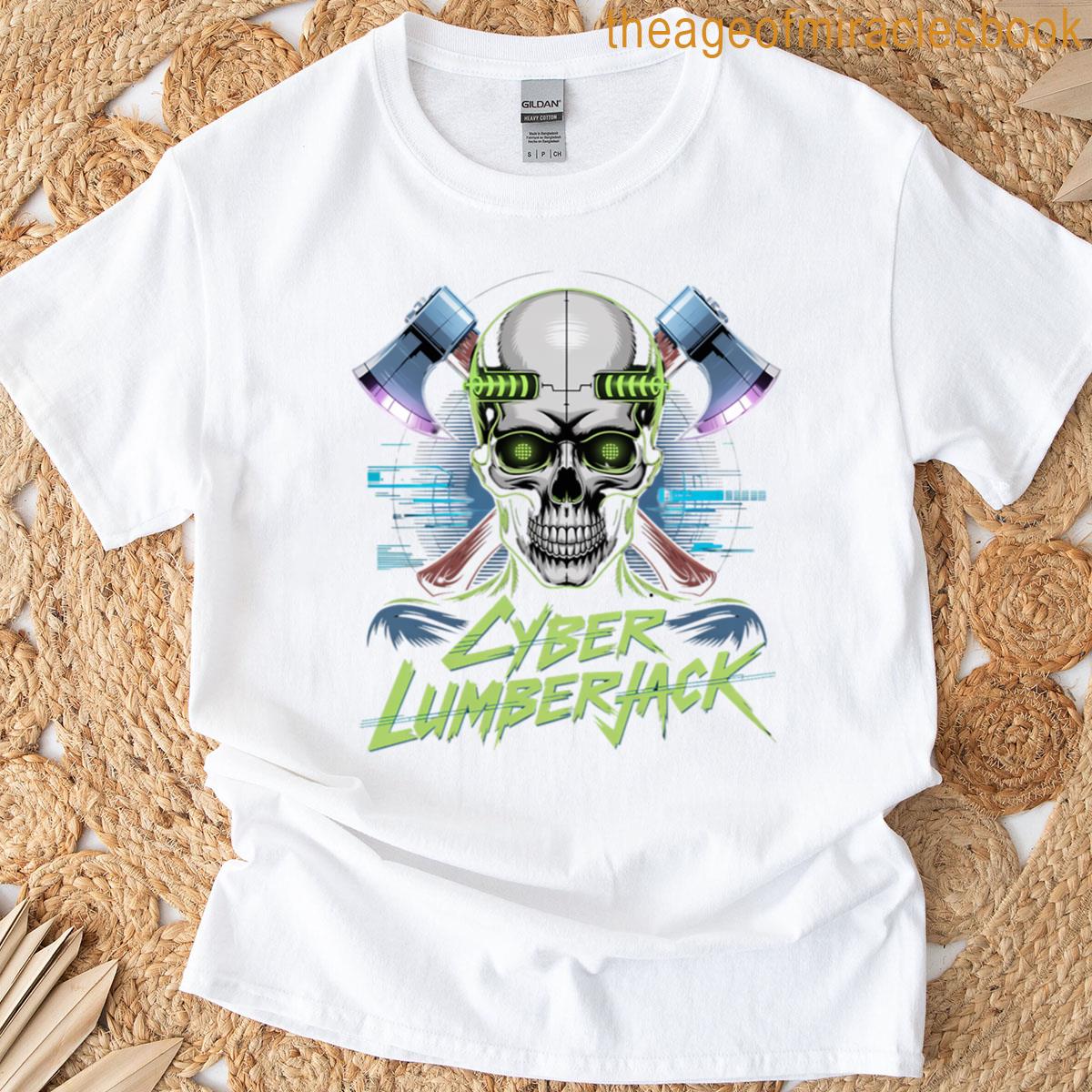 Cyber Lumberjack Skull T-shirt
