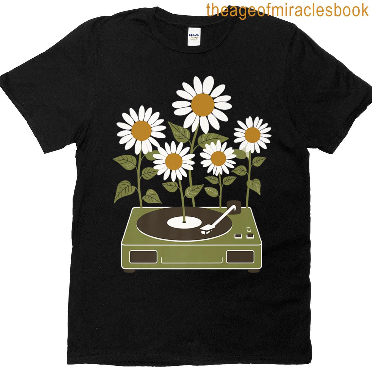 Daisy Record Player Retro Music Premium T-shirt