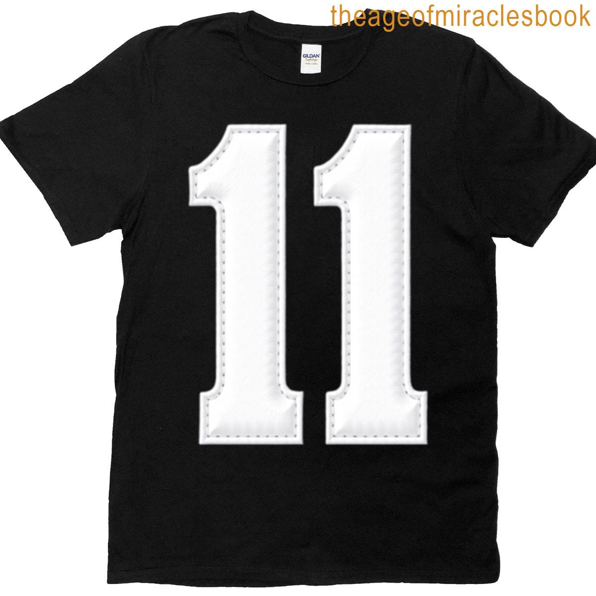 Eleven Lucky Number 11 Tee – Numerically Awesome Threads Oversized T-shirt