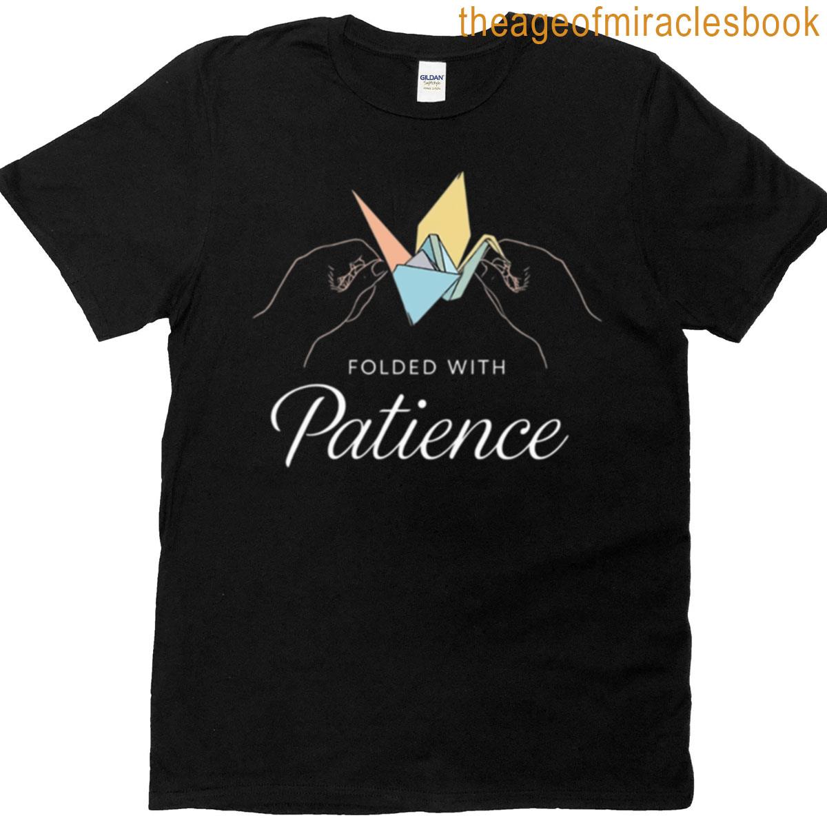 Folded With Patience Elegant Origami Crane T-shirt