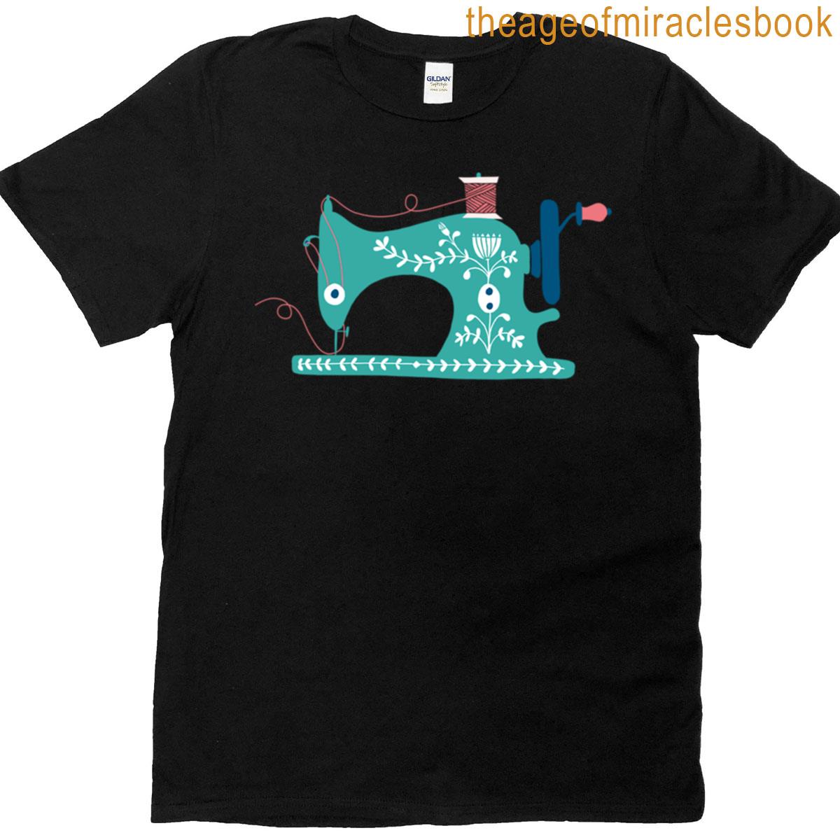 Green Retro Sewing Machine T-shirt