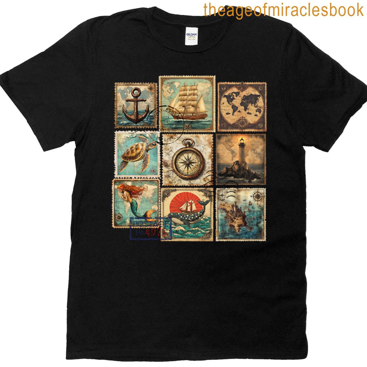Nautical Vintage Stamps T-shirt