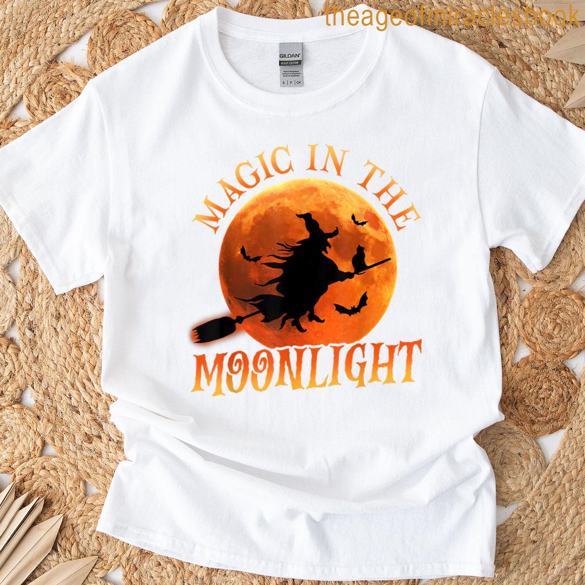 One Witch Riding Broom Halloween Magic T-shirt