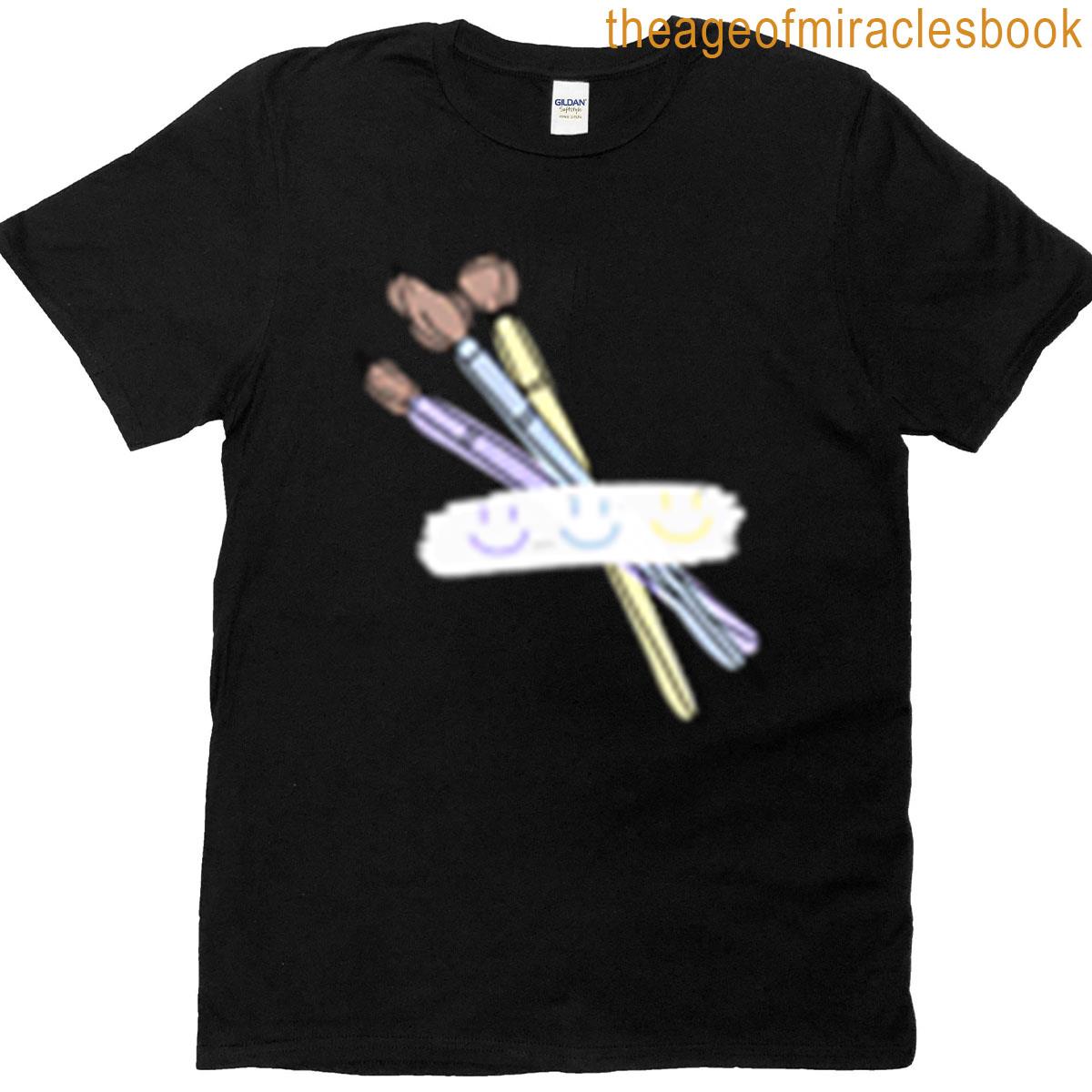 Paintbrushes With Smiley Faces T-shirt