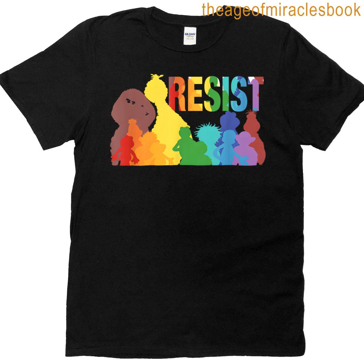 Save Pbs Resist Rainbow Character Graphic T-shirt