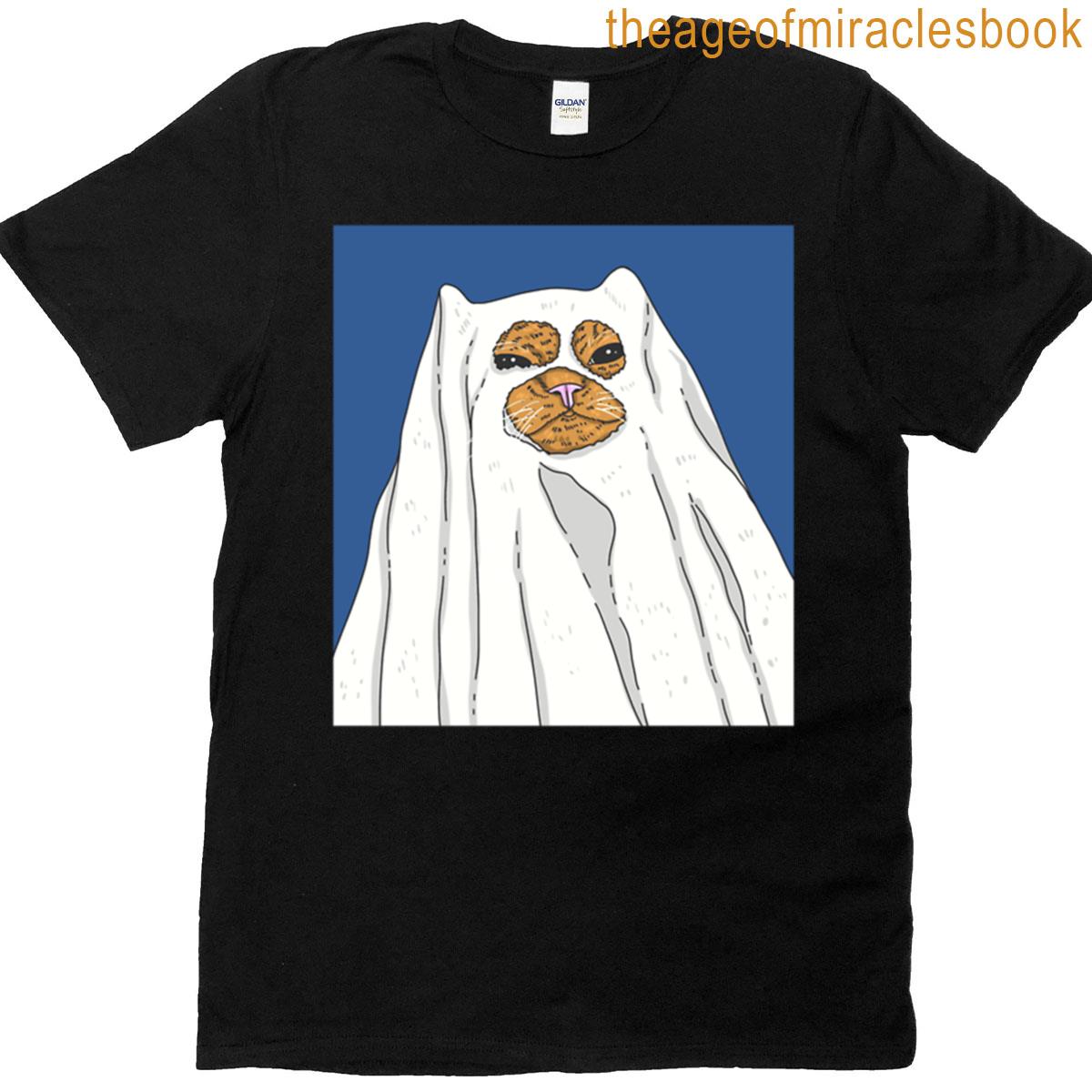 Boo-tiful Cat Cute Ghost Cape Kitty T-shirt