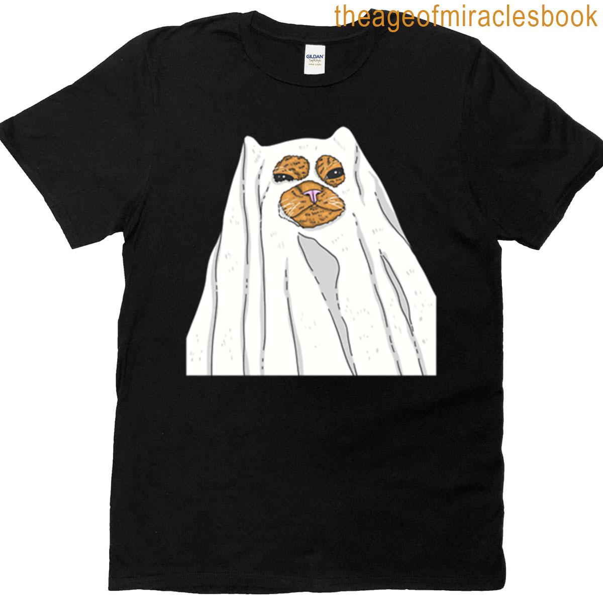 Cute Ghost Cape Kitty T-shirt