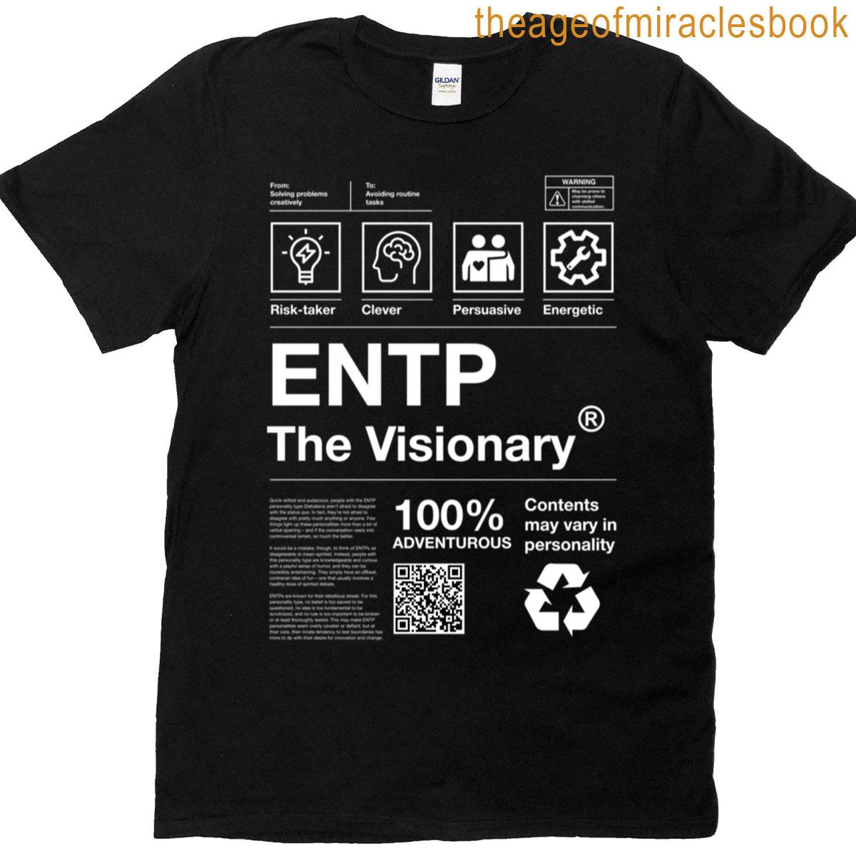 Entp Designwhite Print Oversized T-shirt