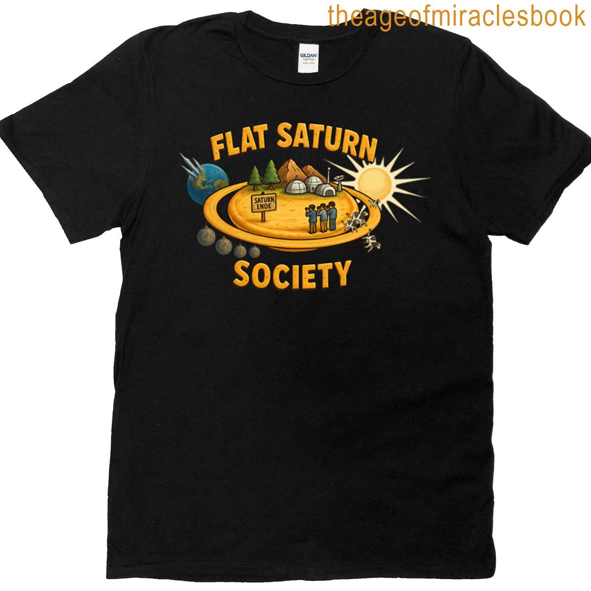 Flat Earth Mars Saturn Parody Oversized T-shirt
