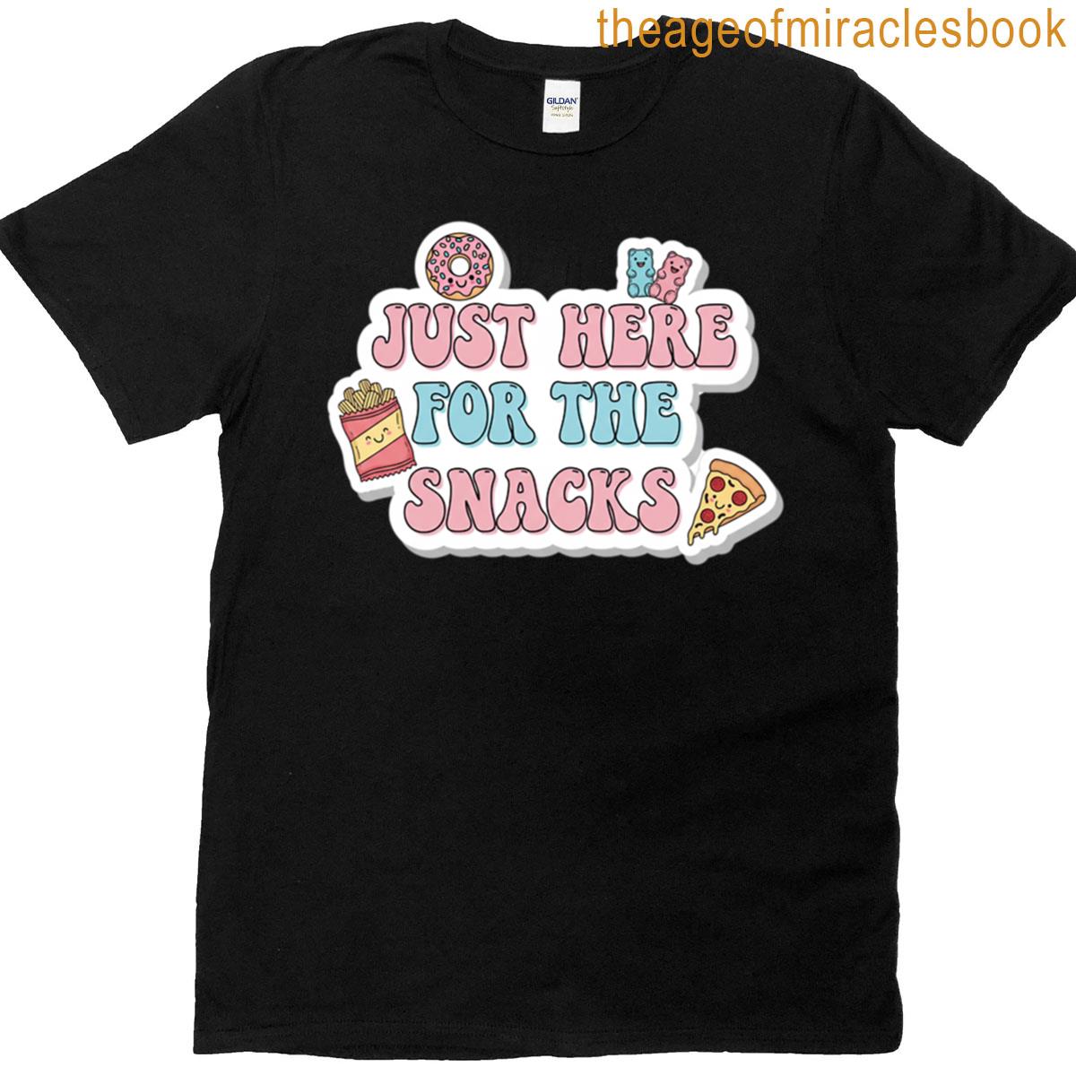 Just Here For The Snacks Funny Study Meme Sticker T-shirt