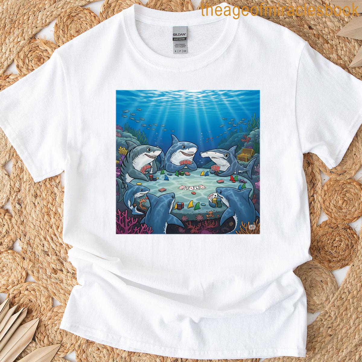 Sharks Poker Night Oversized T-shirt