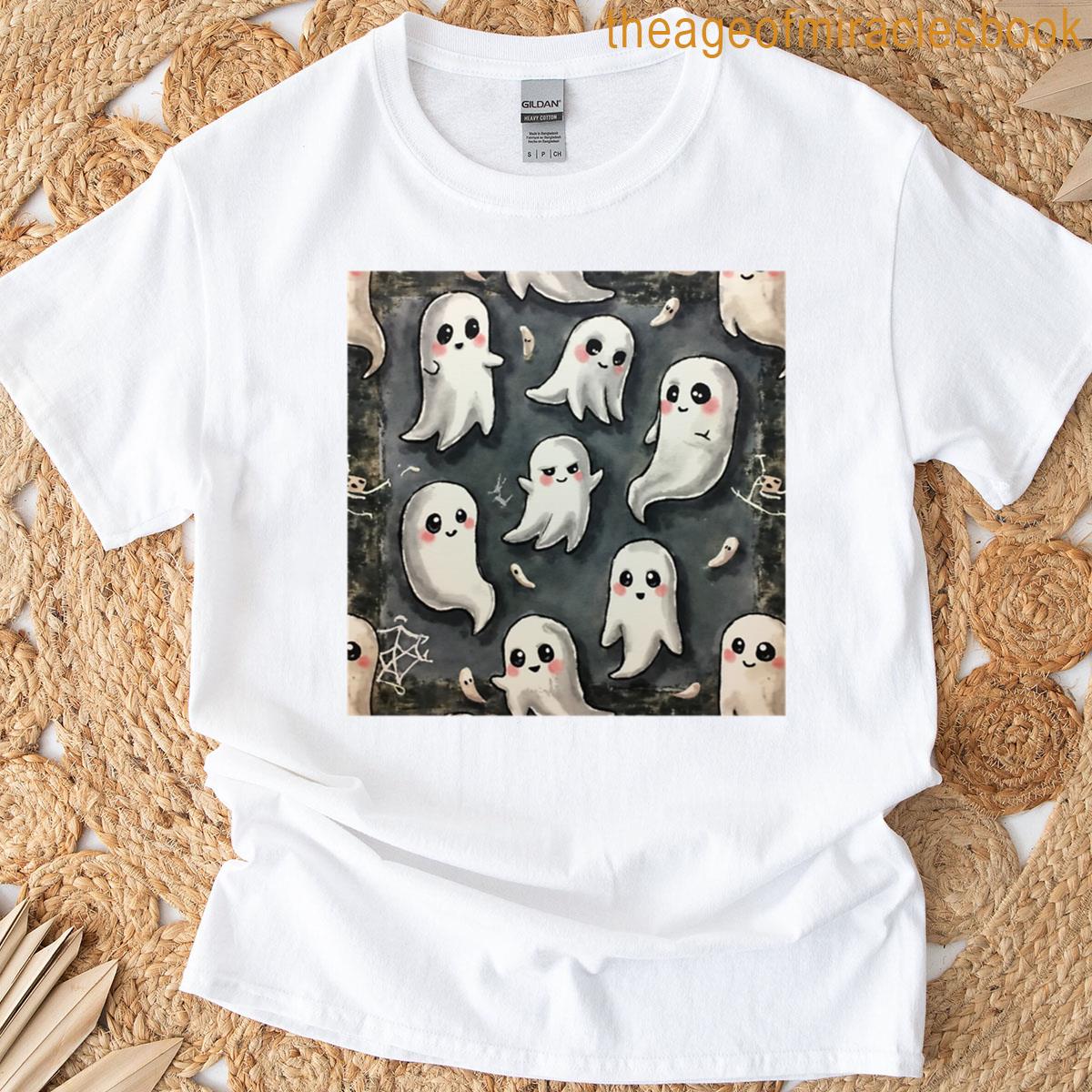 Spooky Cute Ghost Pattern T-shirt