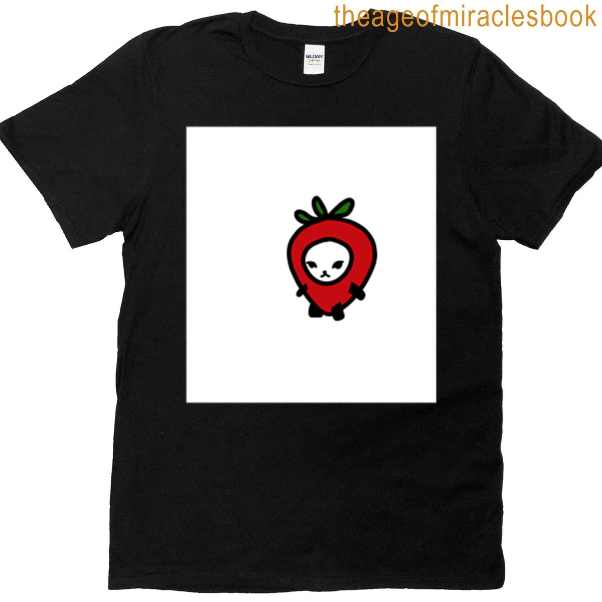 Strawberry Cat Meme Oversized T-shirt