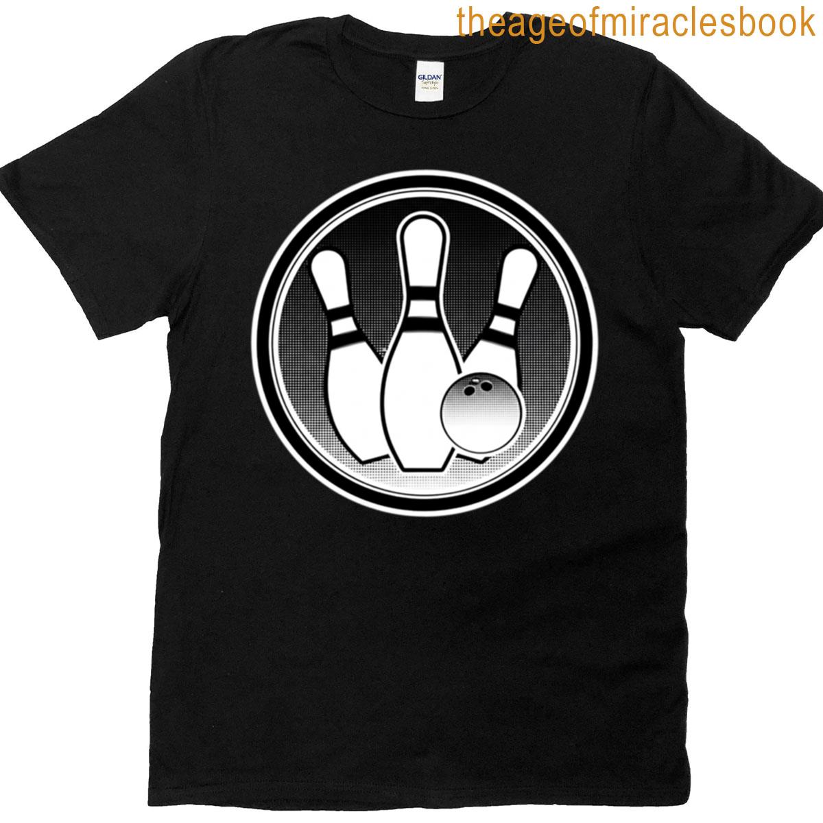 Bowling Pin And Ball Design T-shirt