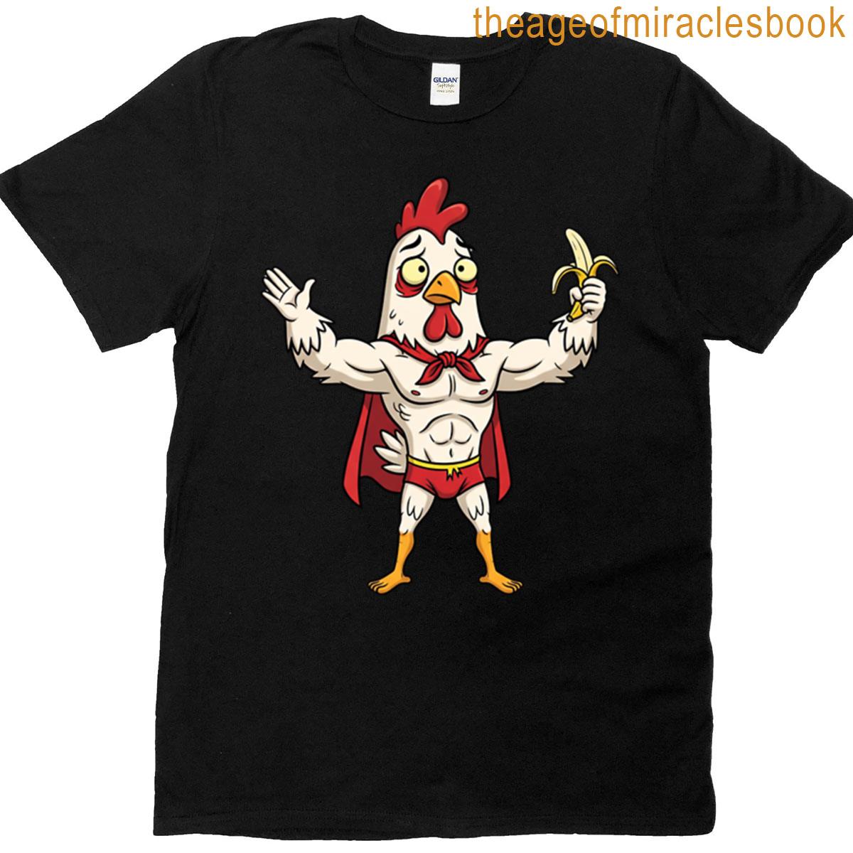 Chickenman – Half Man – Half Chicken – Funny T-shirt