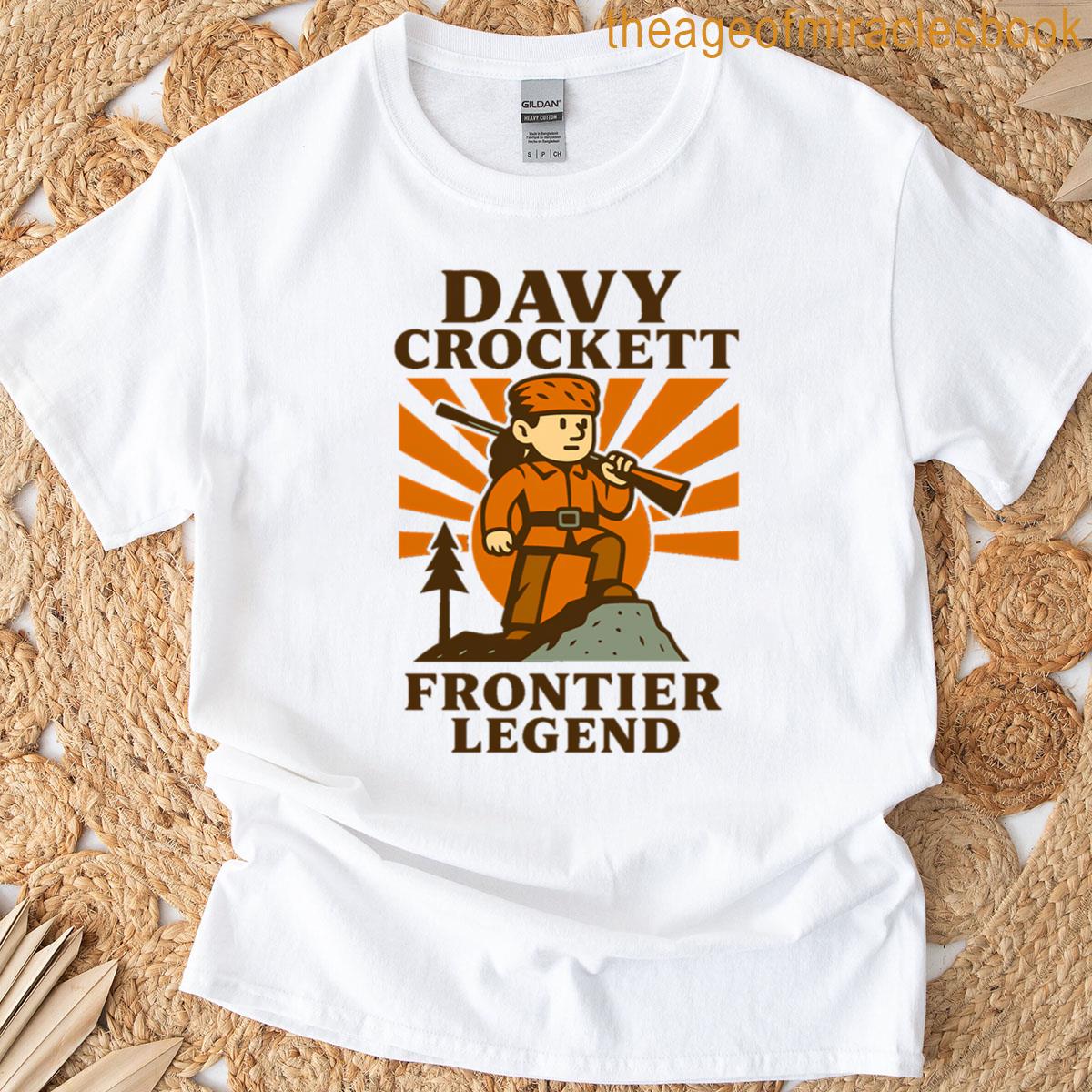 Davy Crockett Vintage Frontier Hero Design T-shirt