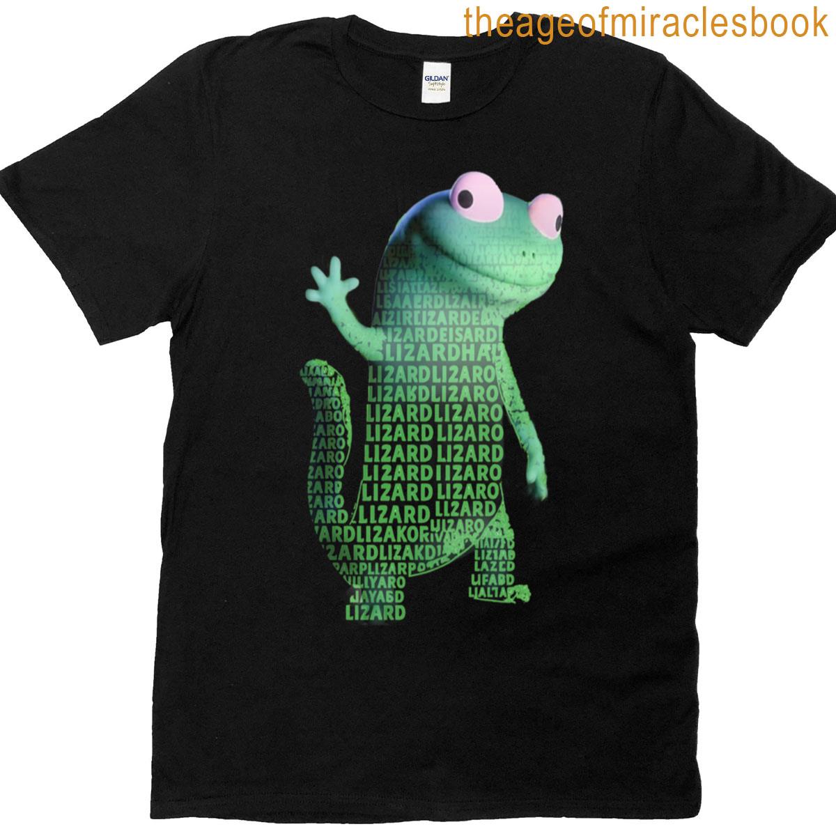 Funny Green Lizard Meme Typography Design Lizard Lizard Lizard T-shirt