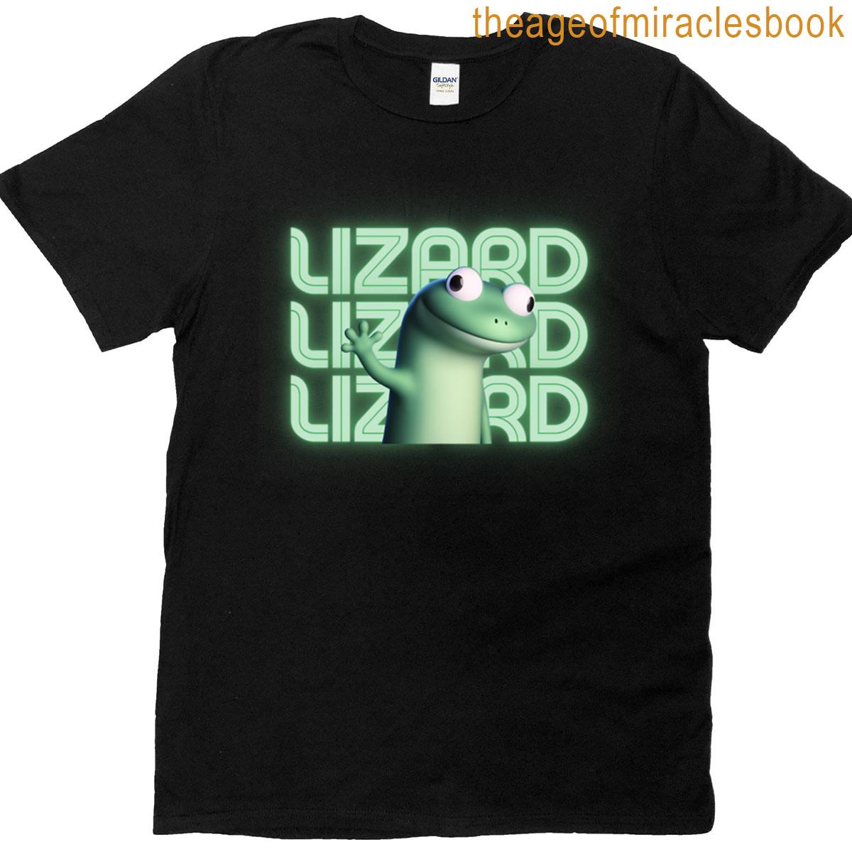 Glow Text Lizard Meme T-shirt