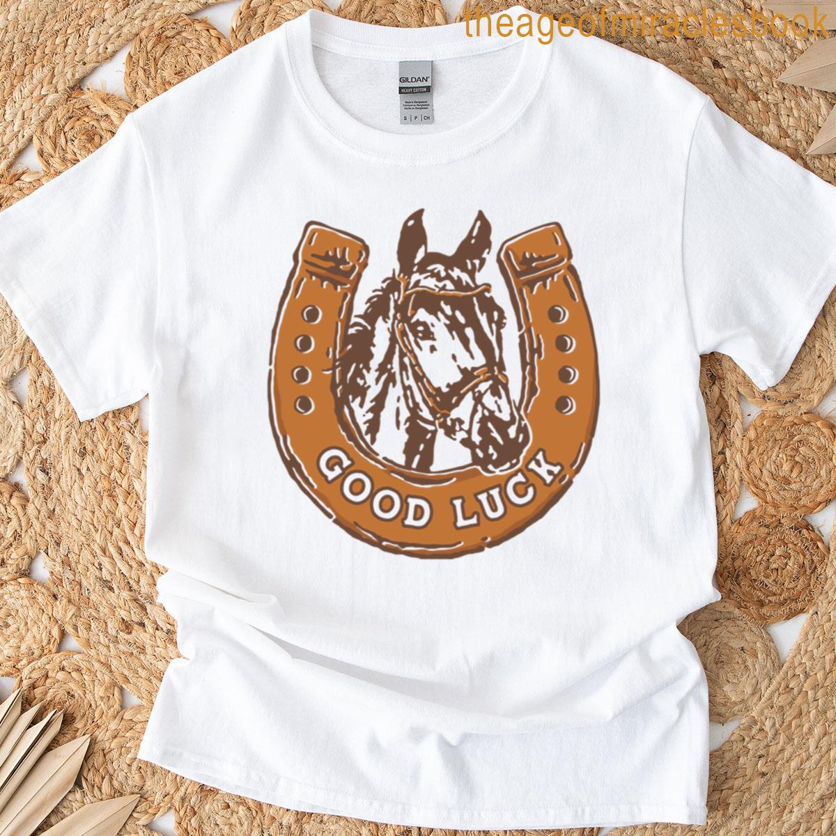 Good Luck Horseshoe Fitted Scoop T-shirt