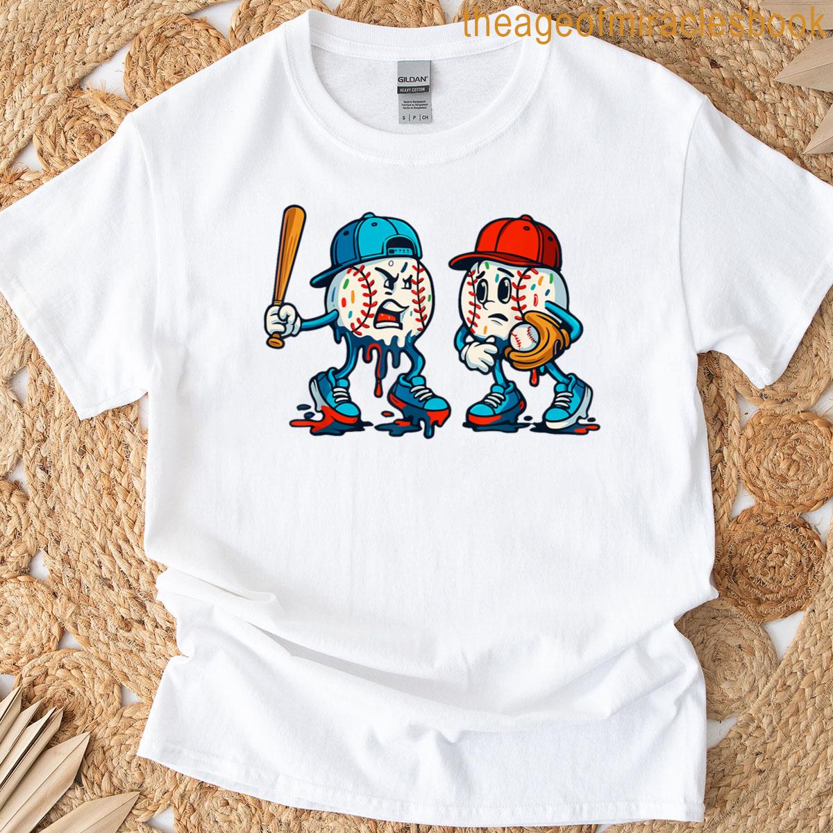 Ice Cream Drip Baseball Spots Baseball Drip T-shirt