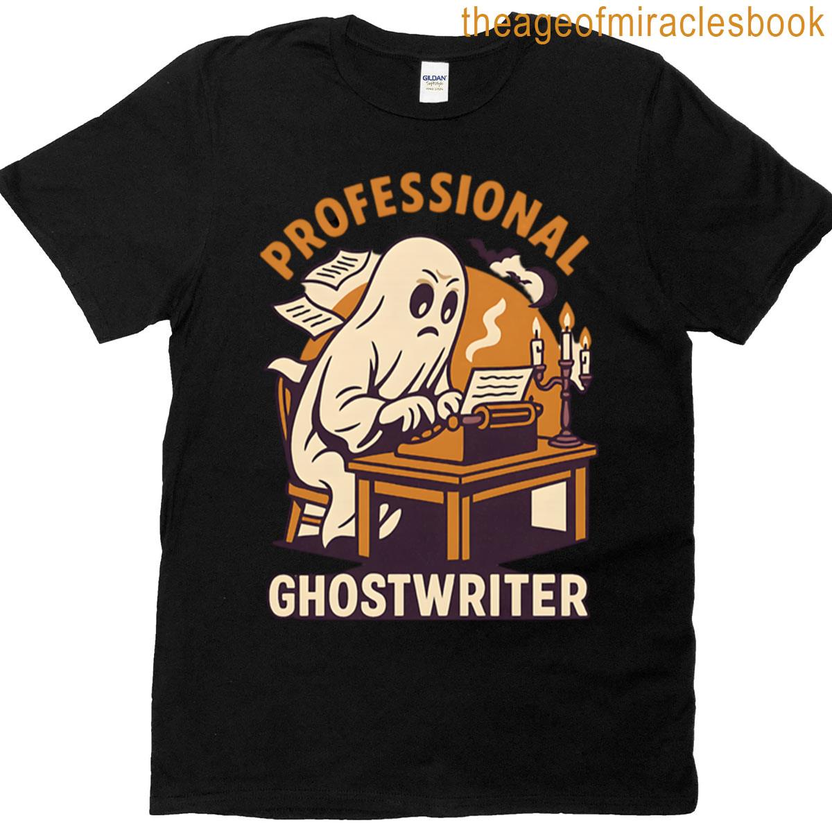 Professional Ghostwriter Funny Halloween Writing Design T-shirt
