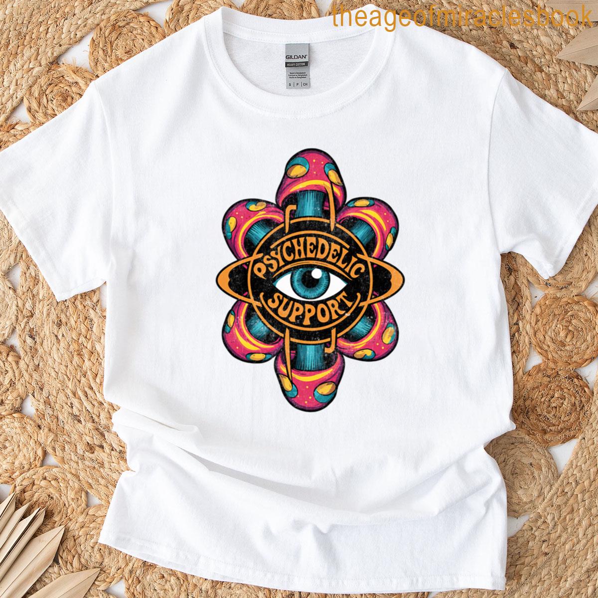 Psychedelic Support – Groovy Mushroom And Eye Design Oversized T-shirt