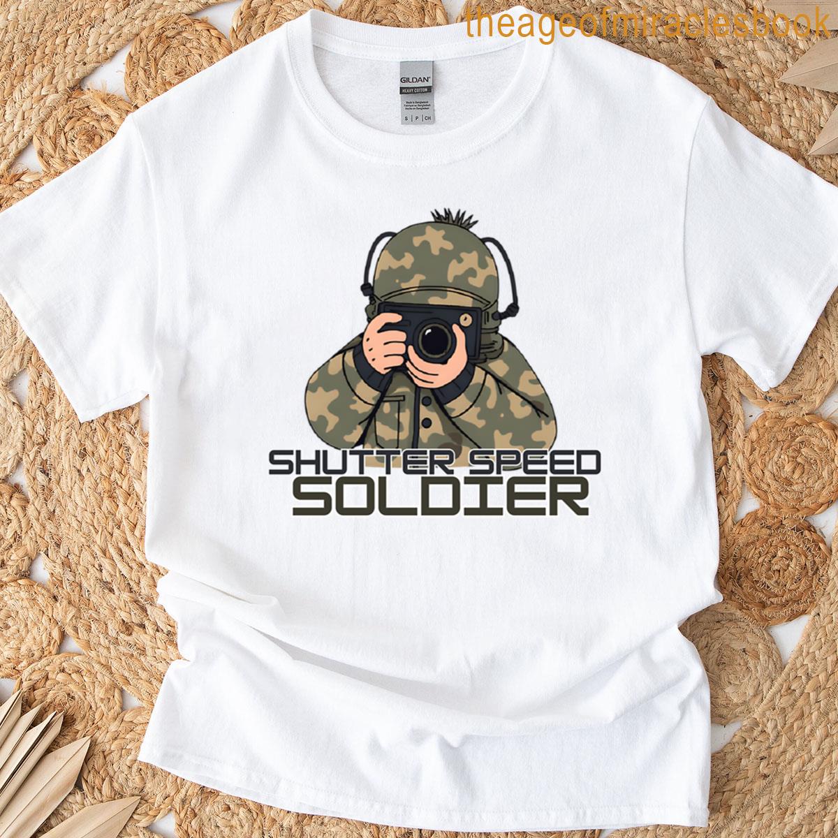 Shutter Speed Soldier Photography Camera T-shirt