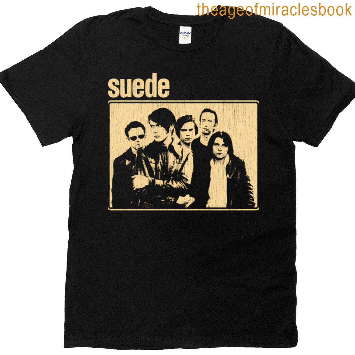 Suede Distressed Vintage Style 90s T-shirt