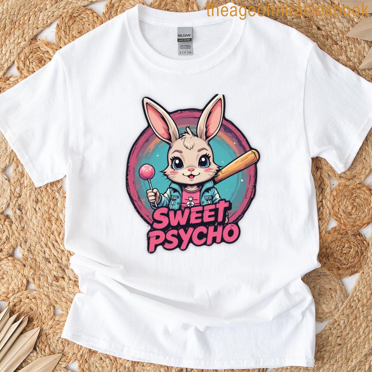 Sweet Psycho Cute Bunny Oversized T-shirt