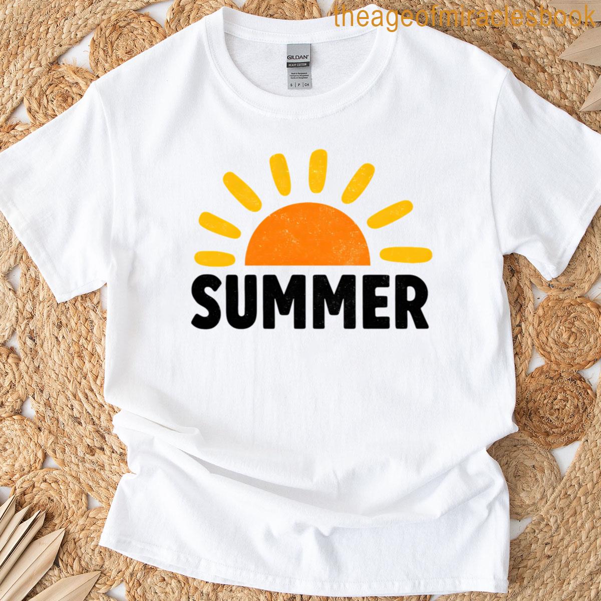Vintage Summer Sun Illustration T-shirt