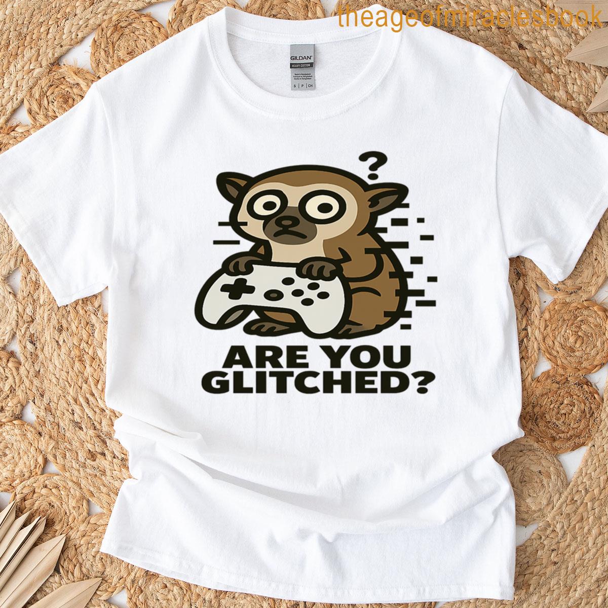 Are You Glitched Bugged Lobby Lemur With Controller T-shirt