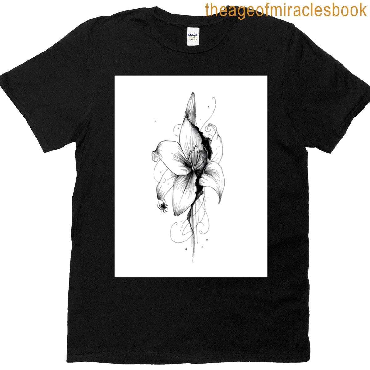 Black And White Rose T-shirt