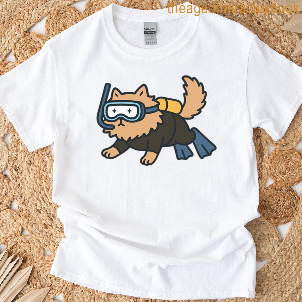 Cat Scuba Diving Boxy T-shirt