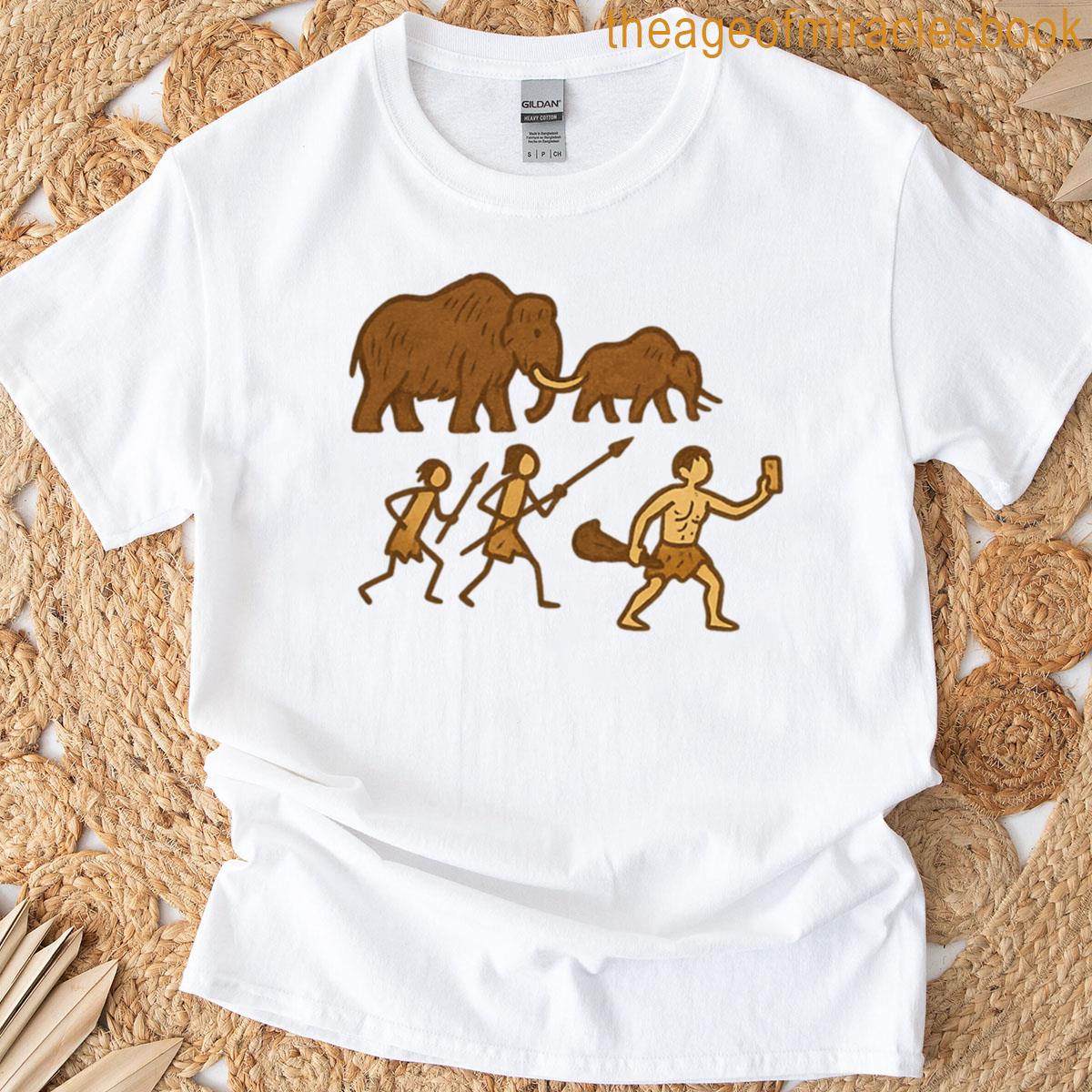 Caveman Cave Art Revival T-shirt