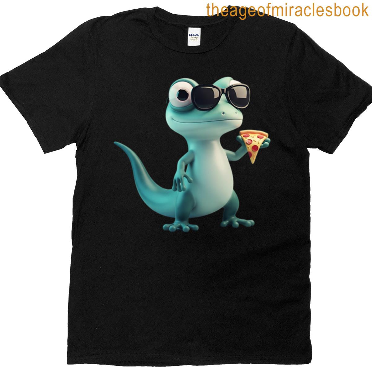 Cool Elio Lizard Meme With Pizza Slice T-shirt