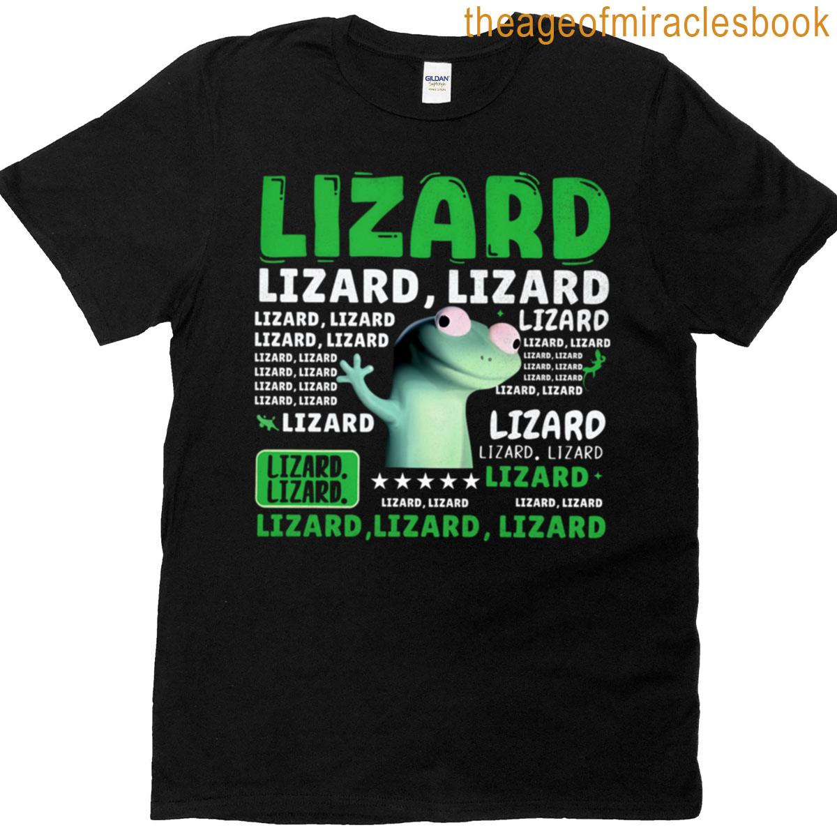 Elio Lizard Lizard Lizard Lizard Lizard Button Funny Weirdcore T-shirt