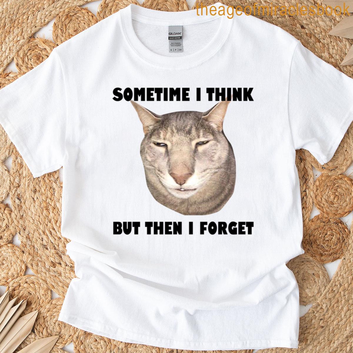 Funny Meme Sometime I Think Cat T-shirt