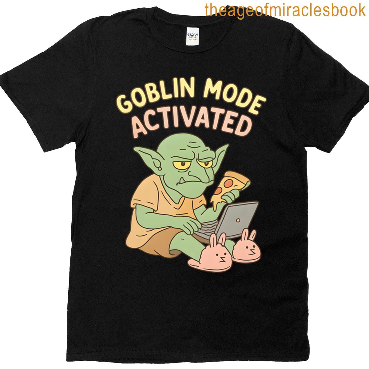 Goblin Mode Pizza Slippers No Regrets Oversized T-shirt