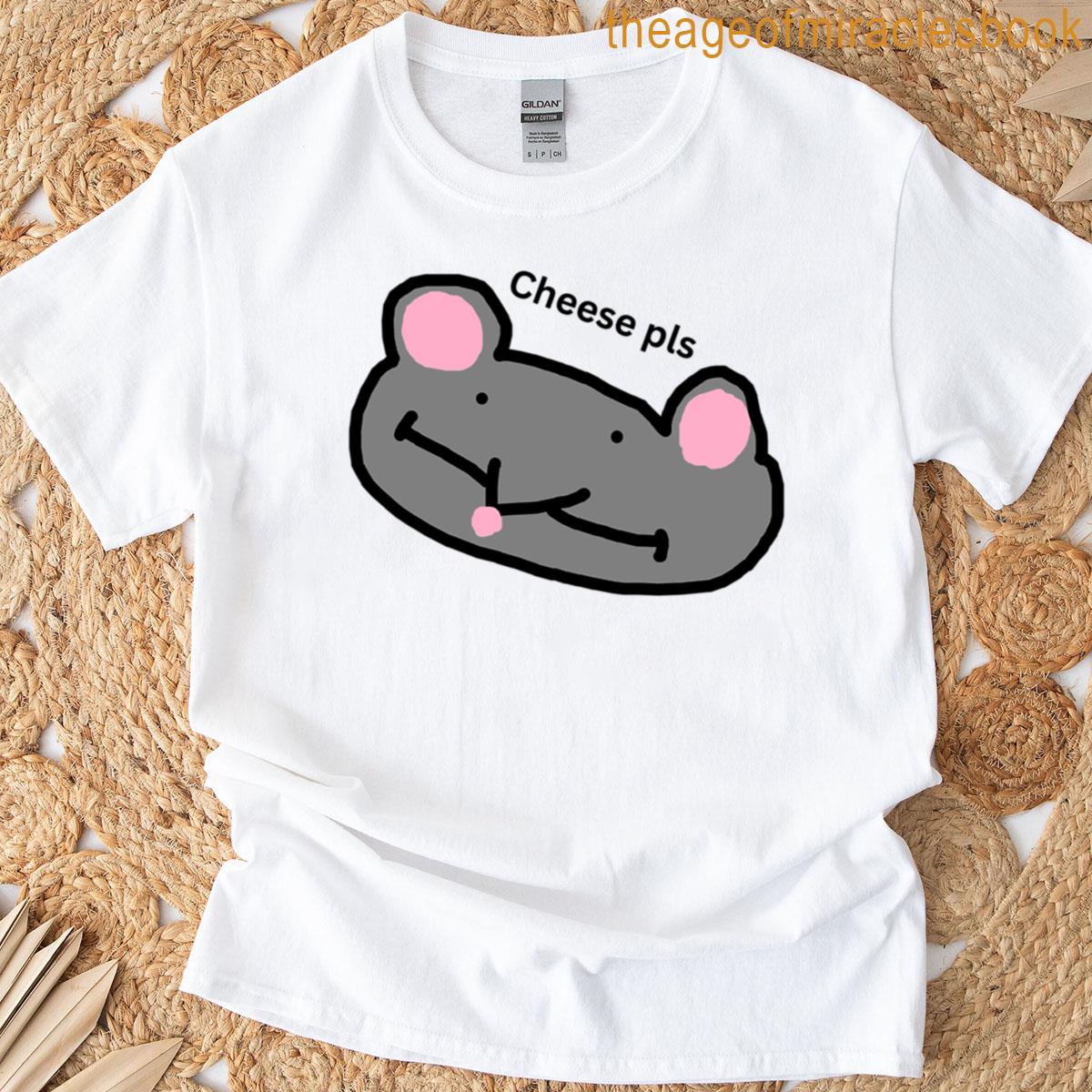 Mouse Cute Cheese Meme Sticker T-shirt