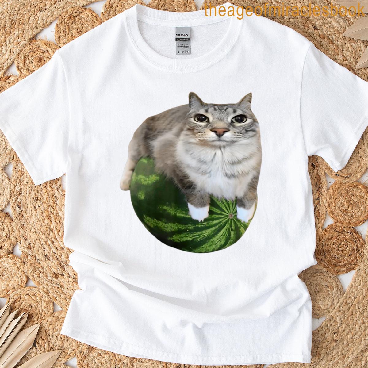 Watermelon Cat Meme T-shirt