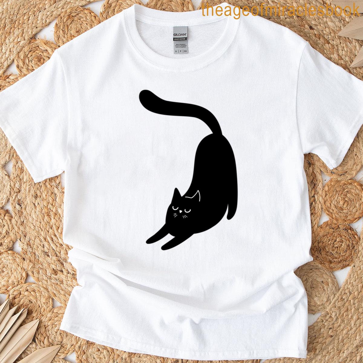 Black Cat Relaxed Stretch T-shirt