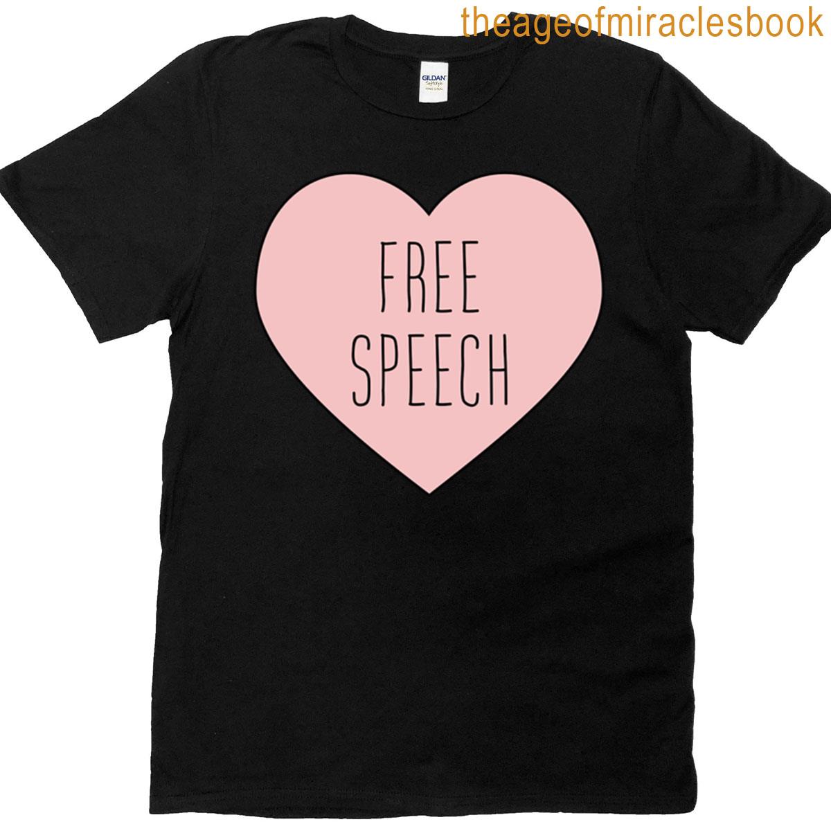 Free Speech Heart Pink T-shirt