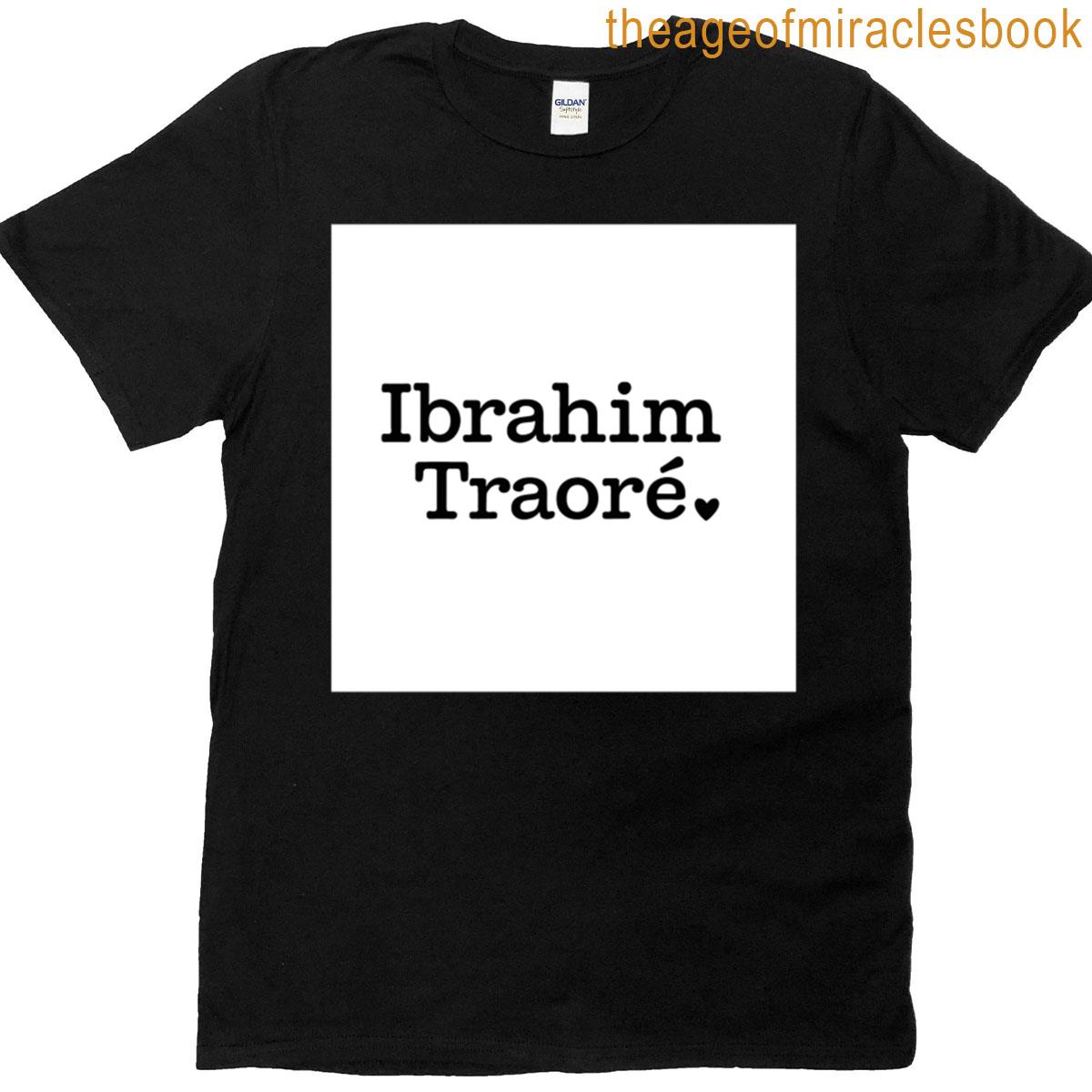 Ibrahim Traor Name Typography With Heart T-shirt