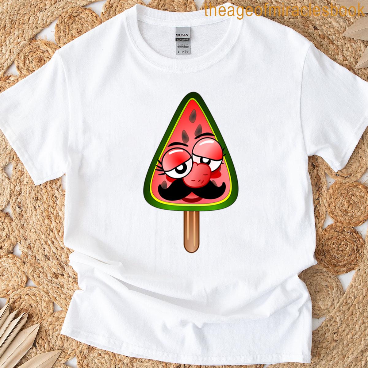 Ice Cream Watermelon Mustache T-shirt