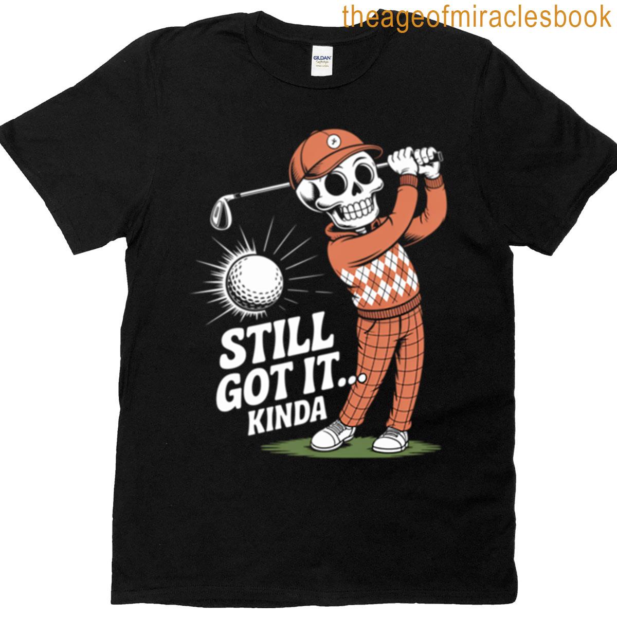 Skeleton Golfer Mid Swing Boxy T-shirt