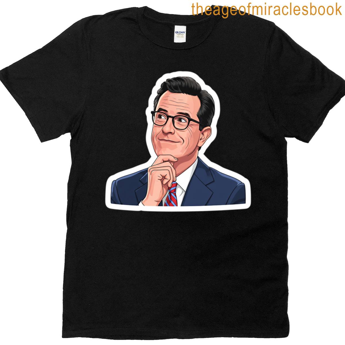 Stephen Colbert Thinking Sticker Oversized T-shirt