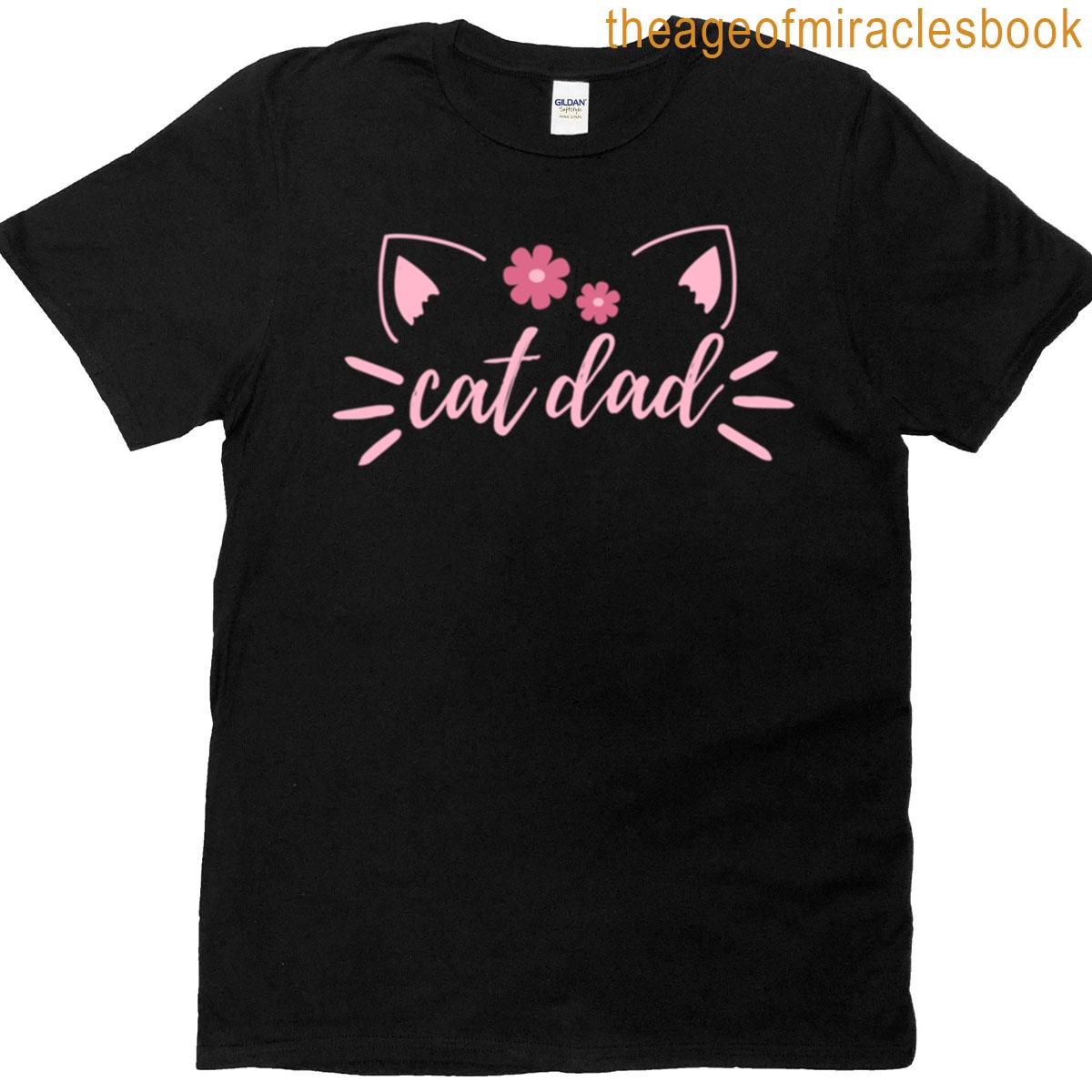Cat Dad – May Flower Pink T-shirt
