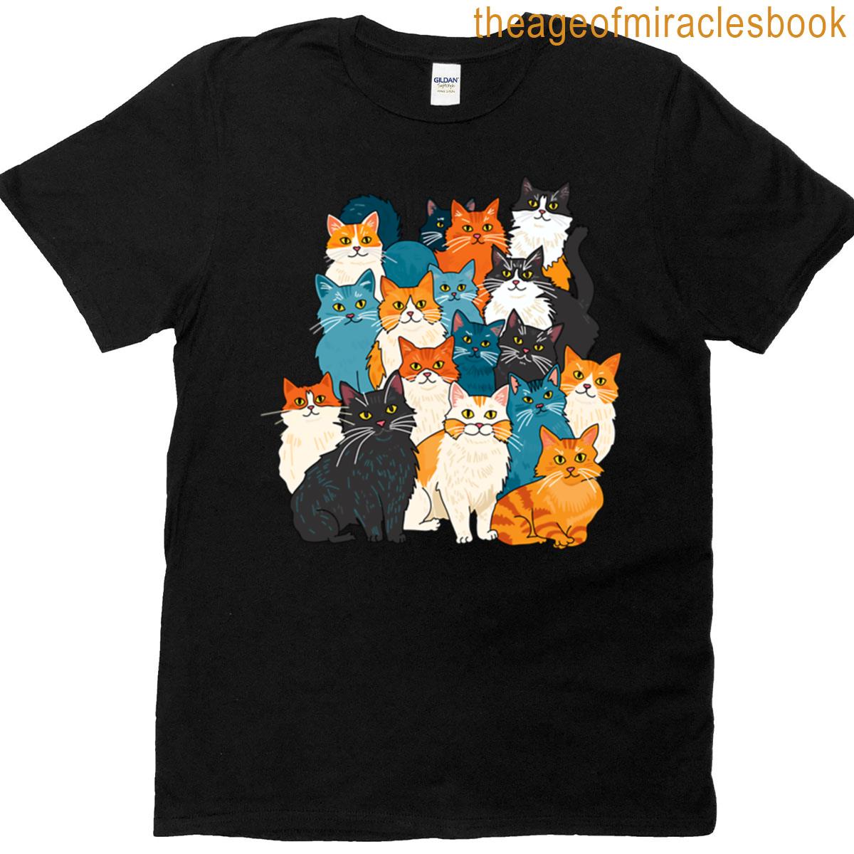 Cat Portrait Vintage Style T-shirt