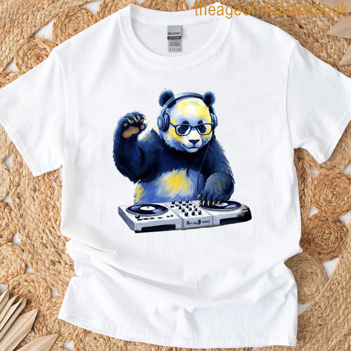 Dj Panda Bear On The Turntables T-shirt